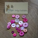 Vintage Craft Button Pack - Bright Pink Pack