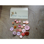 Vintage Craft Button Pack - Pink / Peach Pack