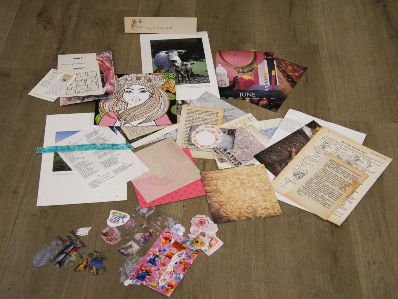 vintage mixed 06 - 02 Vintage Mixed Paper Bundle 006 - Image 1